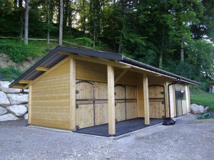 Structure bois box à chevaux